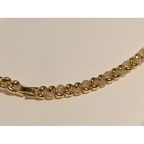 Euro Aksesuar Örgü Detaylı Xuping Jewelry Vip Bileklik 17-19 cm