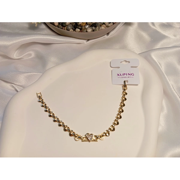 14 K Kaplama Kalp Detaylı Xuping Bileklik