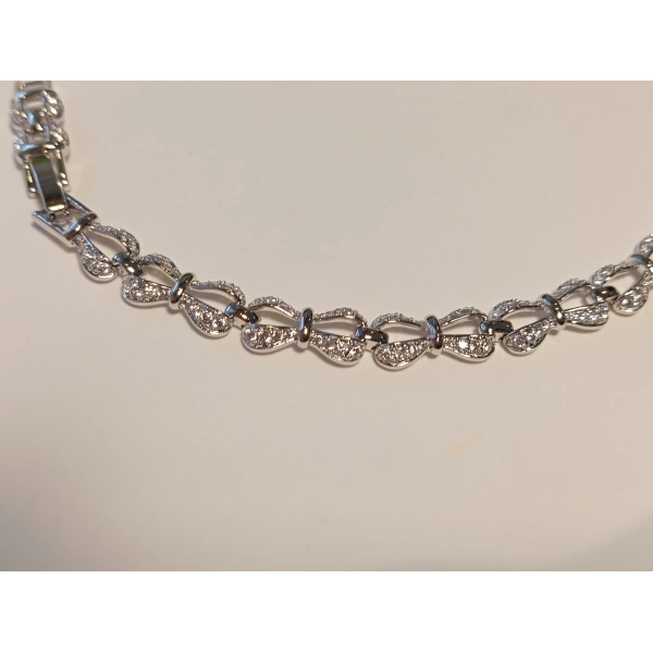 Gümüş Renk Fiyonk Detaylı Xıping Jewelry Vip Bileklik