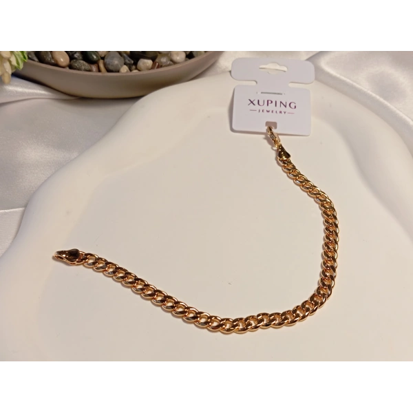 Rose Zincir Detaylı Xuping Bileklik 18 cm