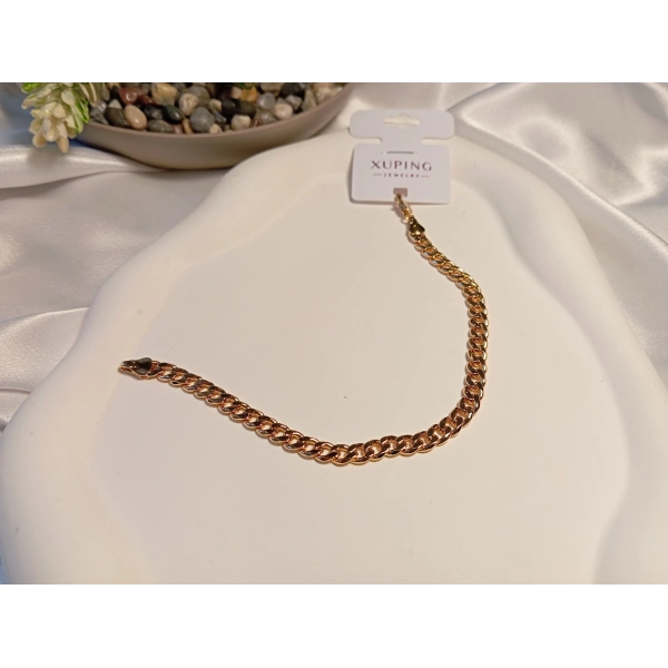 Rose Zincir Detaylı Xuping Bileklik 18 cm