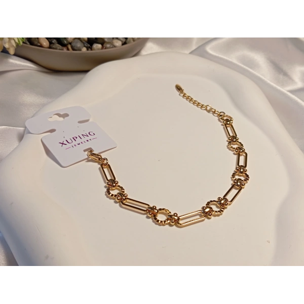 Xuping Sonsuz Döngü Rose Zincir Bileklik 17-21 cm