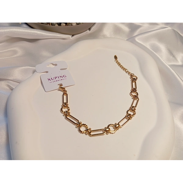 Xuping Sonsuz Döngü Rose Zincir Bileklik 17-21 cm