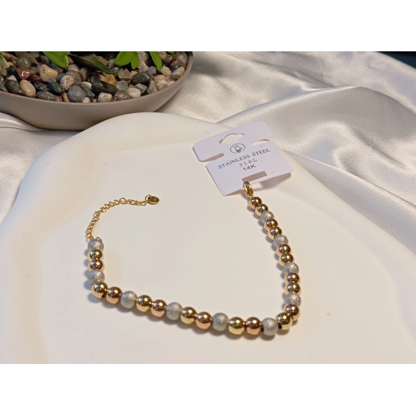 Üçlü Kombinasyon Üç Renk Dorikalı Çelik Bileklik