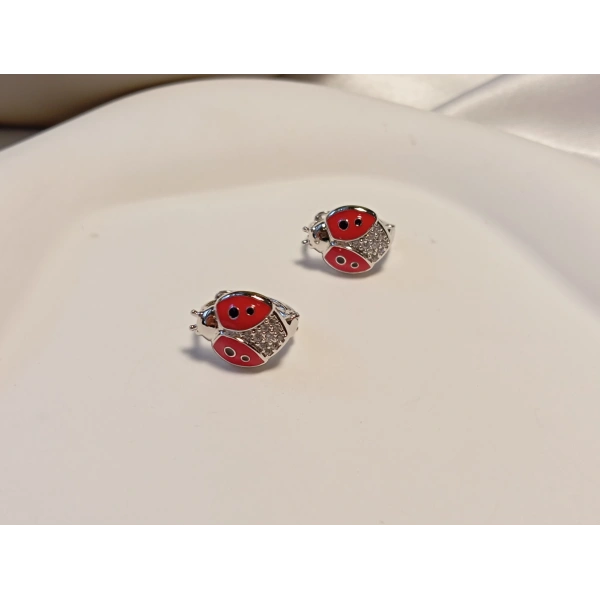 Uğur Böceği Detaylı Xuping Jewelry Çocuk Küpe