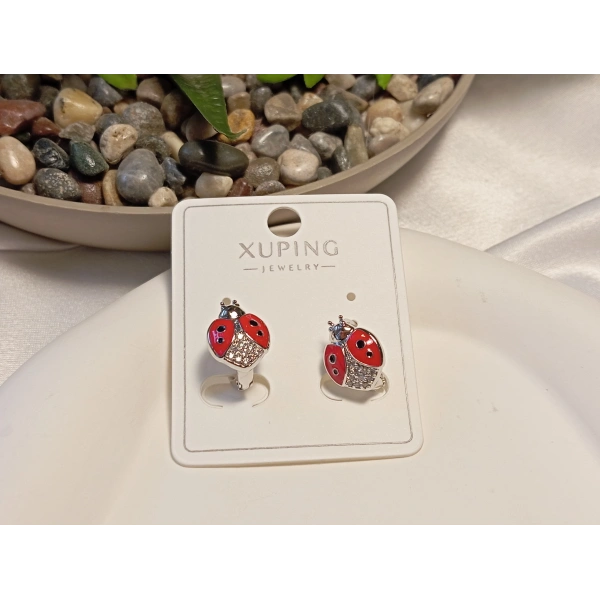 Uğur Böceği Detaylı Xuping Jewelry Çocuk Küpe