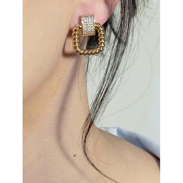 Rose Zirkon Taşlı Xuping Vip Küpe