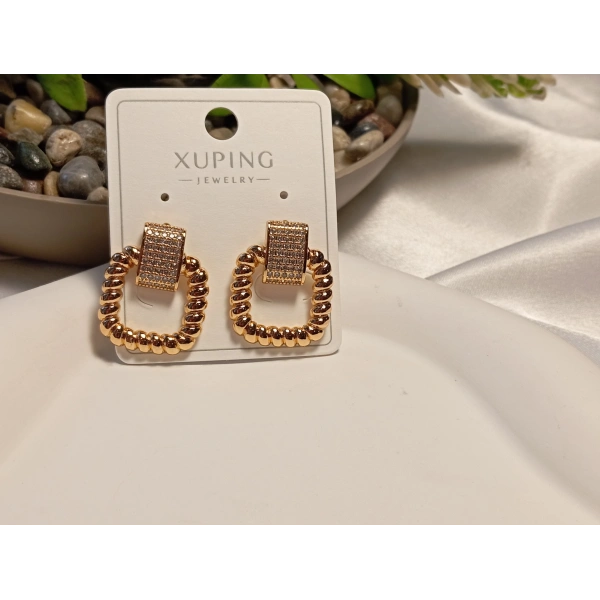 Rose Zirkon Taşlı Xuping Vip Küpe