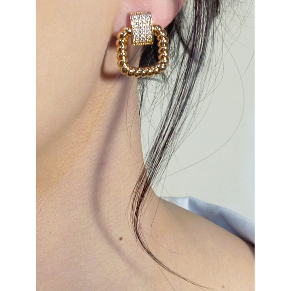 Rose Zirkon Taşlı Xuping Vip Küpe