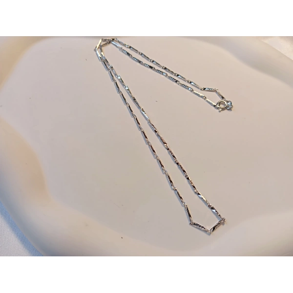 Xuping Jewelry 45 cm Gümüş Kaplama Fantezi Zincir Kolye - Euro Aksesuar