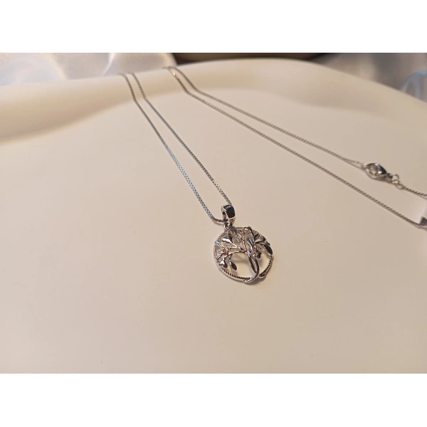 Xuping Jewelry Gümüş Renk Hayat Ağacı Kolye - 45 cm