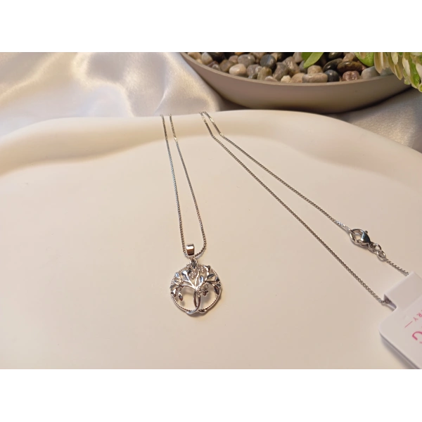 Xuping Jewelry Gümüş Renk Hayat Ağacı Kolye - 45 cm