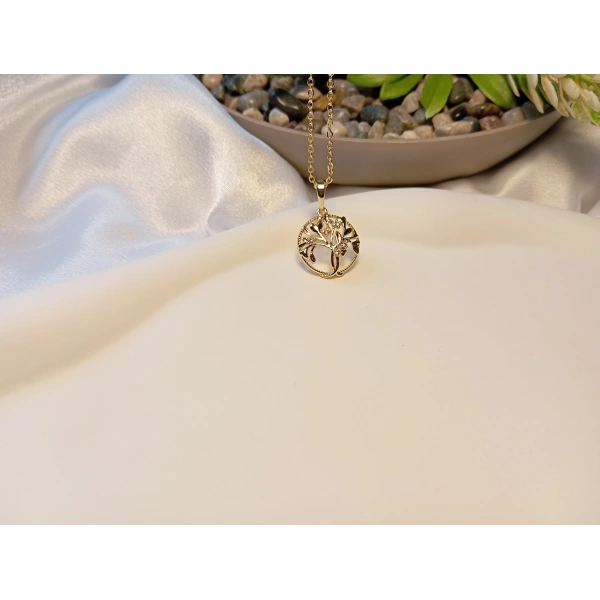 Xuping Jewelry 14 Ayar Gold Kaplama Hayat Ağacı Kolye - 45 cm