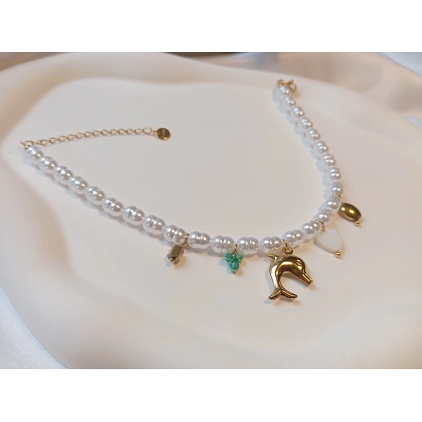 Euro Aksesuar Çelik 14 Ayar Altın Kaplama Sıralı Kalp ve Zirkon Taşlı Halhal (21-27 cm)