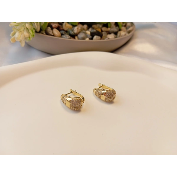 Xuping Jewelry Zirkon Taşlı Lüks Damla Küpe - 1,5 cm