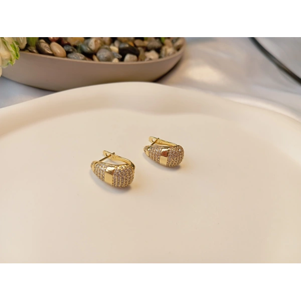 Xuping Jewelry Zirkon Taşlı Lüks Damla Küpe - 1,5 cm