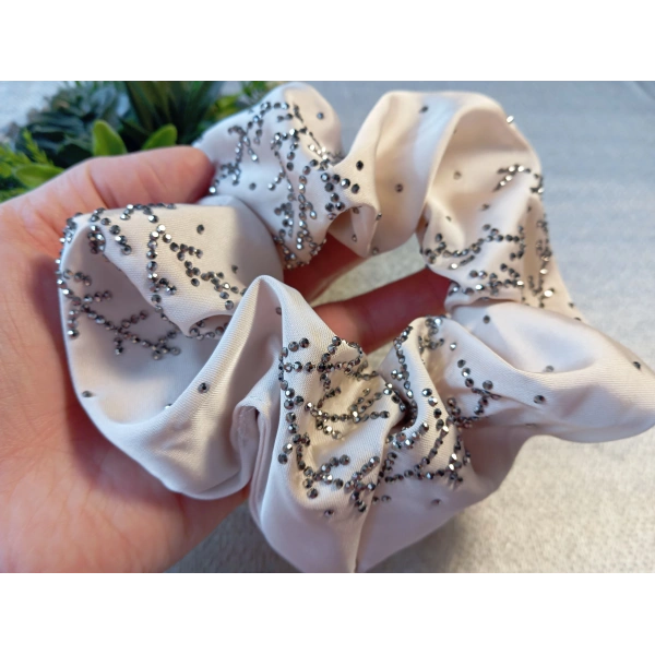 Euro Aksesuar Premium Kristal Yoğun Taş İşlemeli Saten Simit Toka