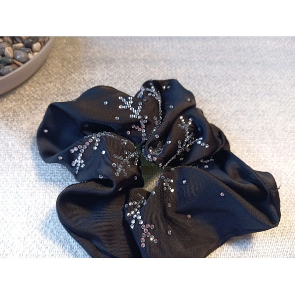 Euro Aksesuar Premium Kristal Yoğun Taş İşlemeli Saten Simit Toka