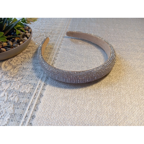 Lüks Kristal Taşlı Dolgulu Gelin ve Davet Tacı – 3lü Renk Seçeneği