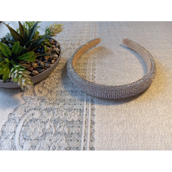 Lüks Kristal Taşlı Dolgulu Gelin ve Davet Tacı – 3lü Renk Seçeneği