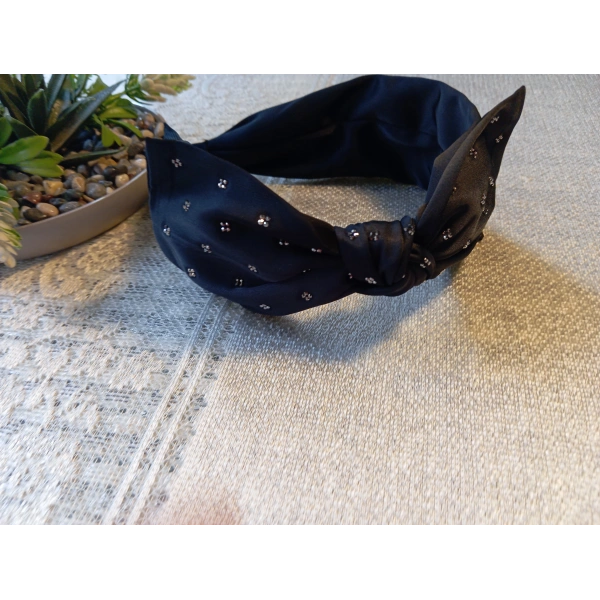 Euro Aksesuar Kadın Taş İşlemeli Düğümlü Helen Model Saç Tacı