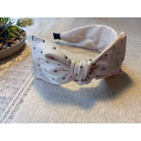 Euro Aksesuar Kadın Taş İşlemeli Düğümlü Helen Model Saç Tacı