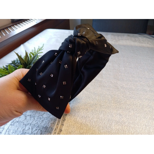 Euro Aksesuar Kadın Taş İşlemeli Düğümlü Helen Model Saç Tacı