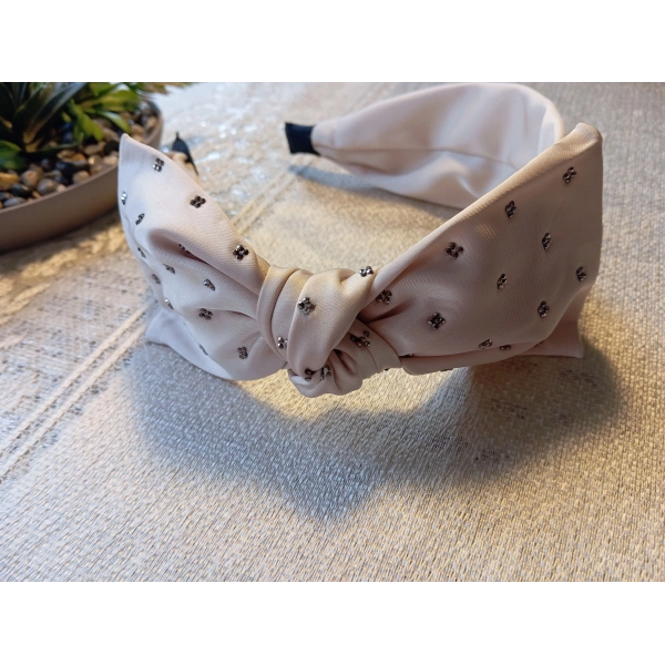 Euro Aksesuar Kadın Taş İşlemeli Düğümlü Helen Model Saç Tacı