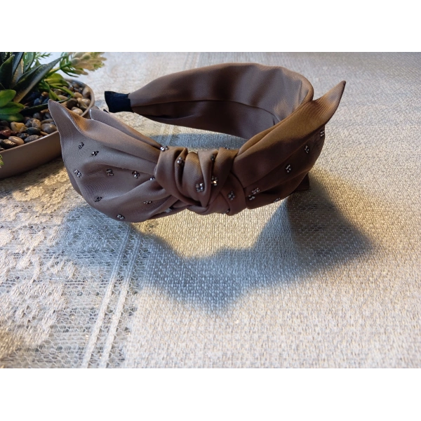 Euro Aksesuar Kadın Taş İşlemeli Düğümlü Helen Model Saç Tacı