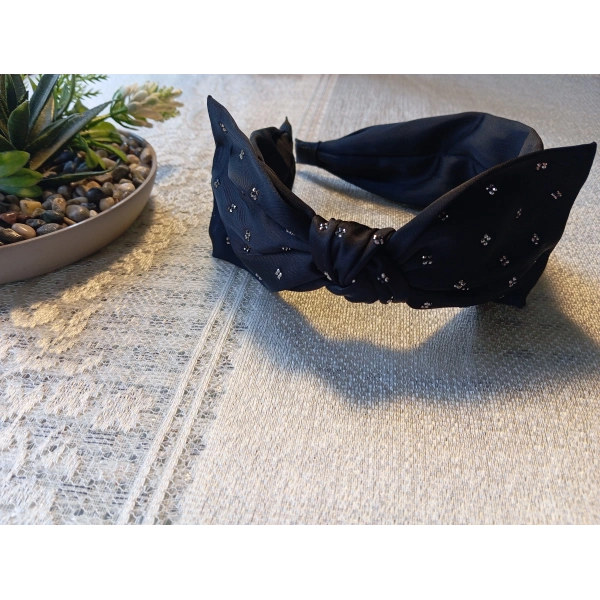 Euro Aksesuar Kadın Taş İşlemeli Düğümlü Helen Model Saç Tacı