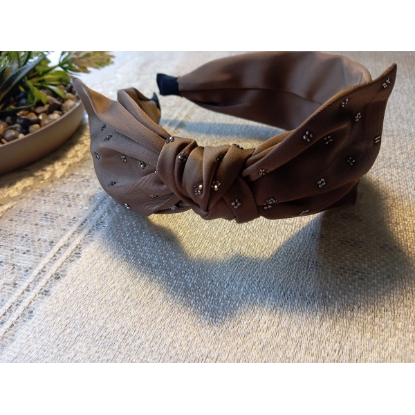 Euro Aksesuar Kadın Taş İşlemeli Düğümlü Helen Model Saç Tacı