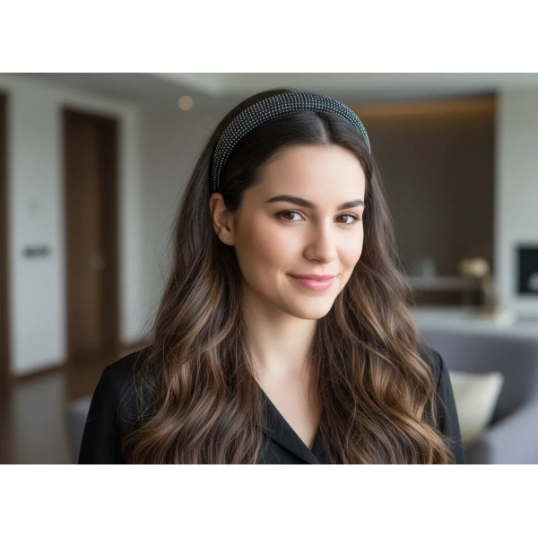 Lüks Kristal Taşlı Dolgulu Gelin ve Davet Tacı – 3lü Renk Seçeneği