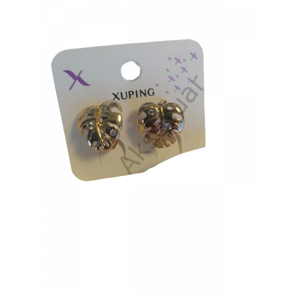 Yaprak Detaylı Xuping Küpe