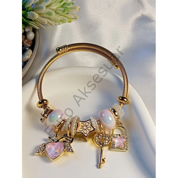 Anahtar Figürlü Charm Bileklik