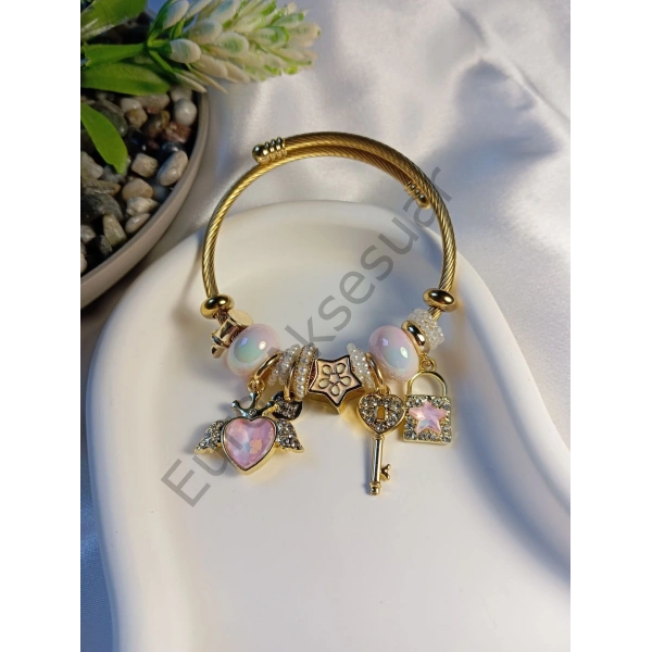 Anahtar Figürlü Charm Bileklik