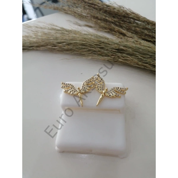 Anka Kuşu Figürlü Çelik Küpe