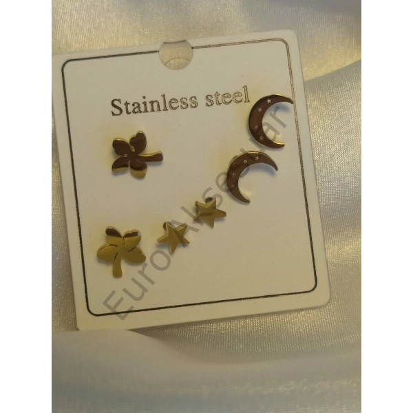 Ay Detaylı Çoklu Küpe