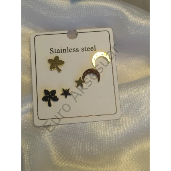 Ay Detaylı Çoklu Küpe