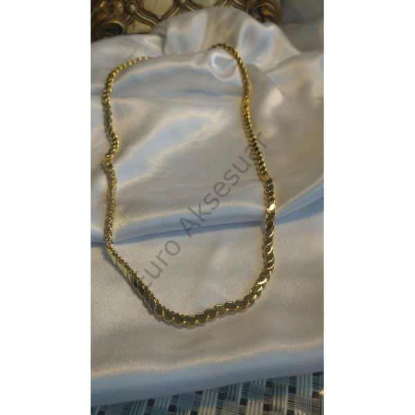 Çelik Arpa Zincir Kolye 60 cm