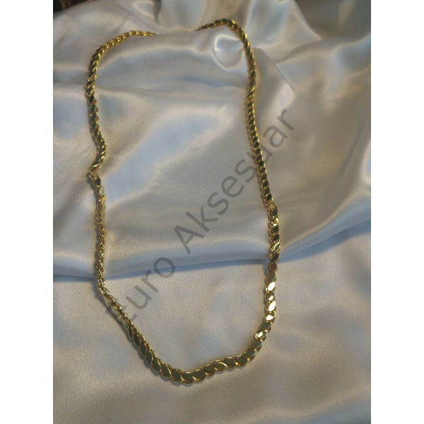 Çelik Arpa Zincir Kolye 60 cm