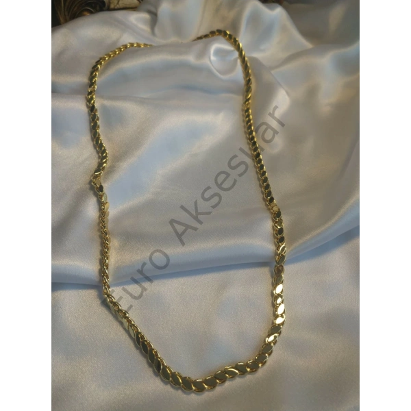 Çelik Arpa Zincir Kolye 60 cm