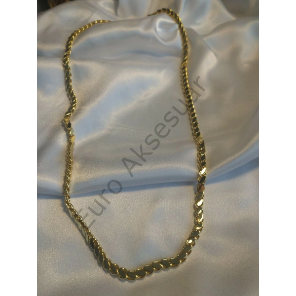 Çelik Arpa Zincir Kolye 60 cm