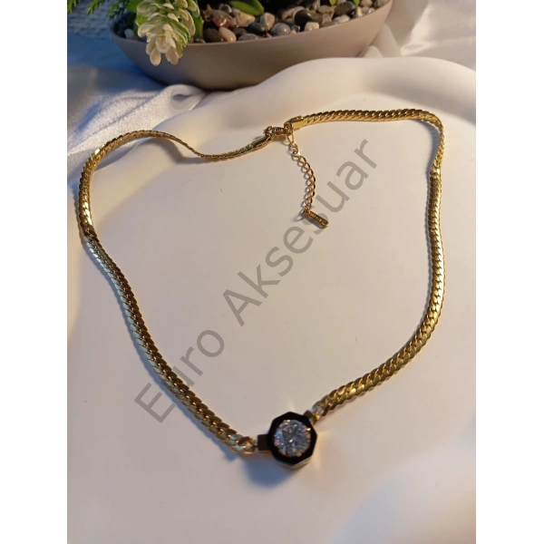 ÇELİK BALIKSIRTI MODEL KOLYE