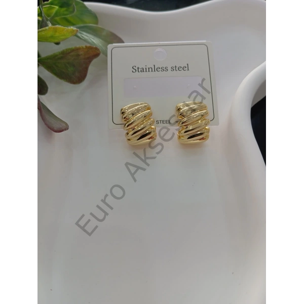 Çelik Balon Tırtıklı Küpe