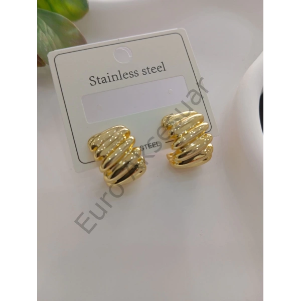 Çelik Balon Tırtıklı Küpe