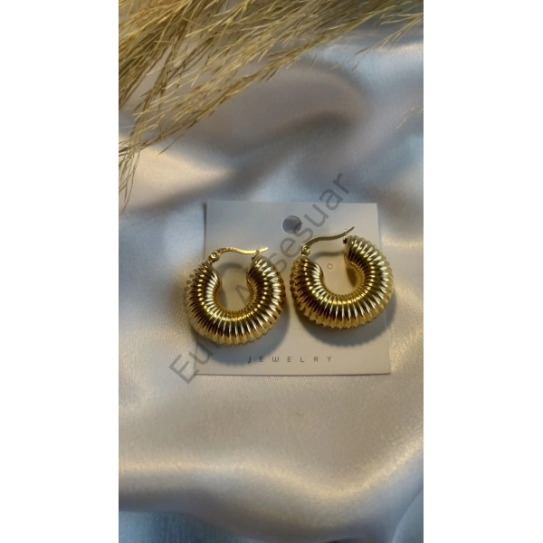 Çelik Çizgili Boru Küpe