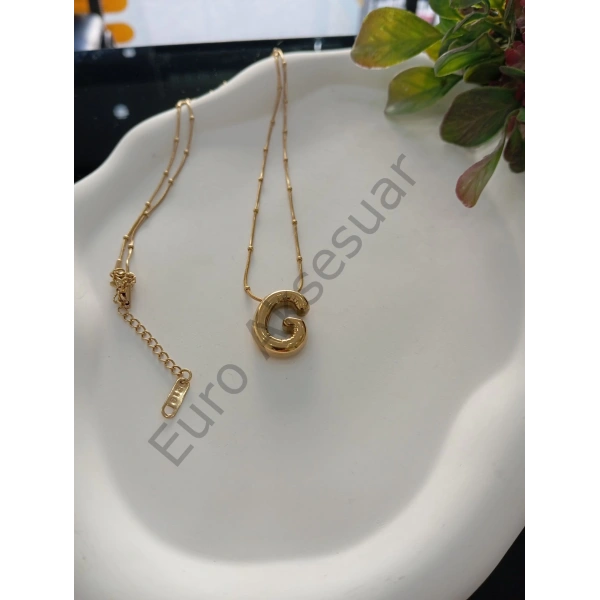 ÇELİK G BALON HARF KOLYE 60 CM