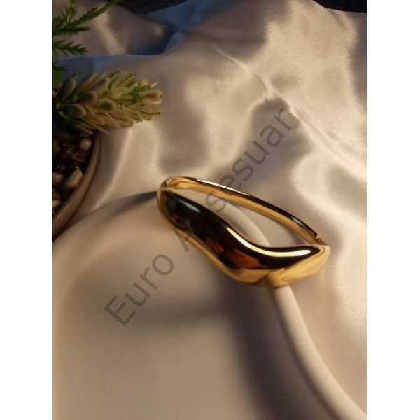 Çelik Gold Kelepçe Bileklik ..