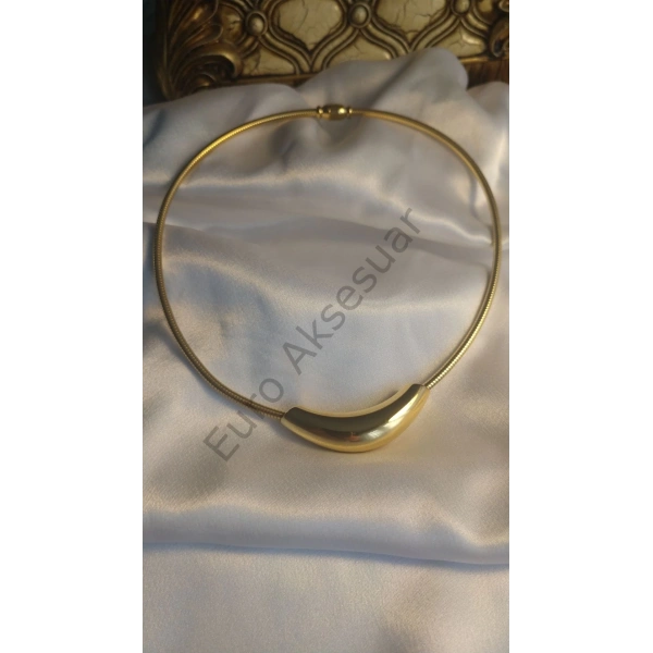 Çelik Plaka Detaylı Kolye