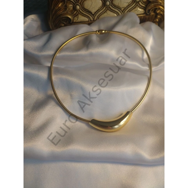 Çelik Plaka Detaylı Kolye